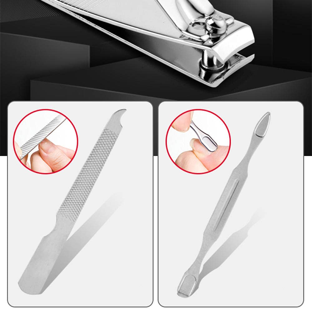 Kit de manicura y pedicura, juego de cortaúñas de 7 piezas, kit de herramientas de manicura, kit de aseo profesional, herramientas de cuidado de cortador de uñas para viajes a casa, para hombres y m