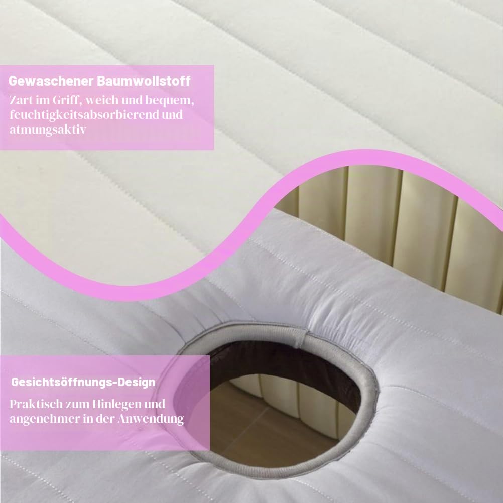 Wimpern Liege Matratze Faltbare Massageliegen-Matratze mit Memory-Schaum – Weiche, Atmungsaktive und rutschfeste Auflage für Kosmetik- und Spa-Liegen,Style 2,180×60cm
