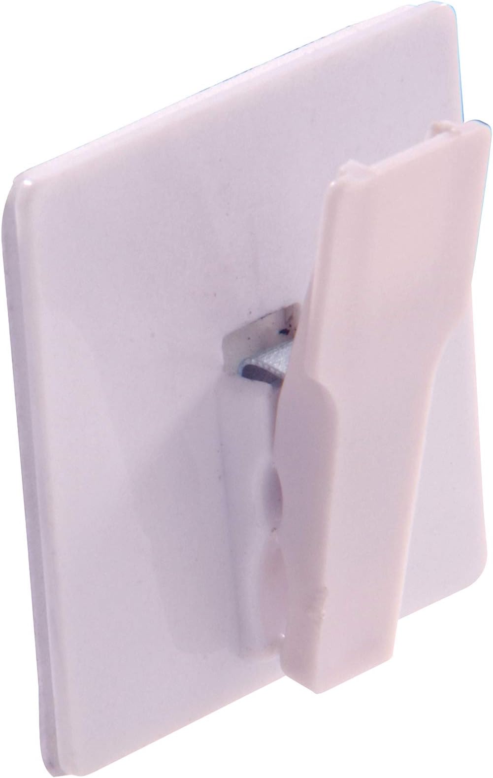 Hardware EssentialsHillman 852987 Spring Clip Hook White Adhesive Backed 2-Pack