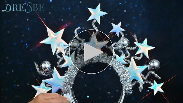 DRESBE Light Up Star Headband LED Headbands Glow Party Hair