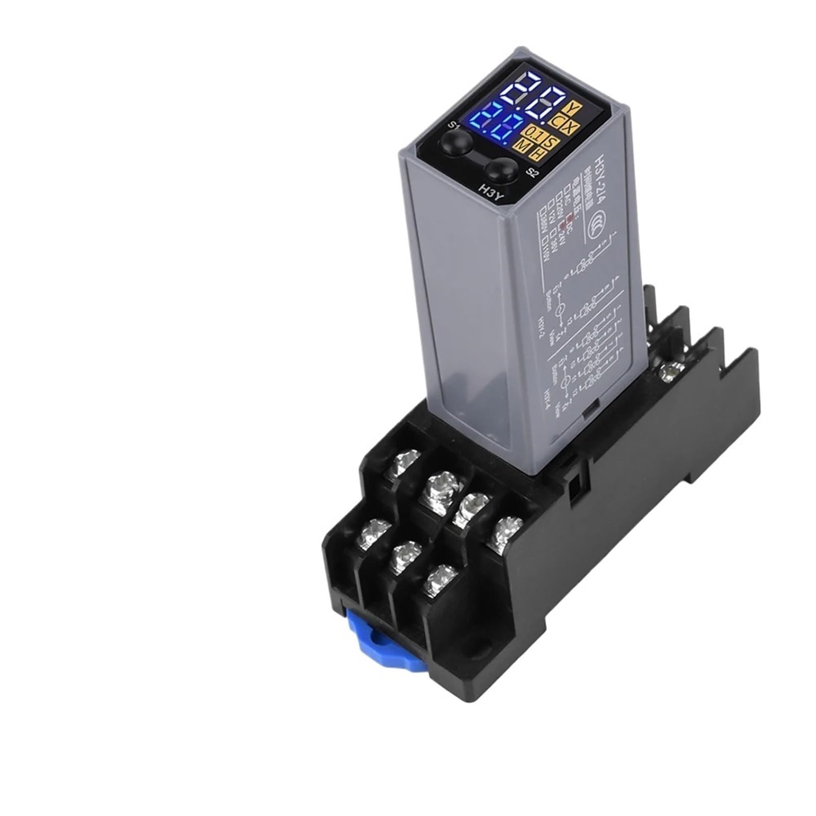 Relais temporisé double cycle H3Y-4 retardateur digital 12V DC pour circuit