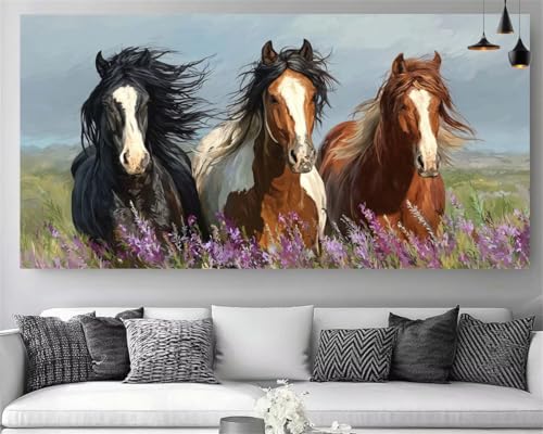 Broderie Gem Art Cheval Z-P146, une toile strass 5D grand format de qualité supérieure