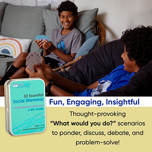 52 Essential Social Dilemmas: Life Skills For Kids & Teens To Thrive In Middle School - Conversation Cards Created By Teachers & Counselors For Family, Classroom, Counseling, Therapy Game (6-8 Grade) #TOP2