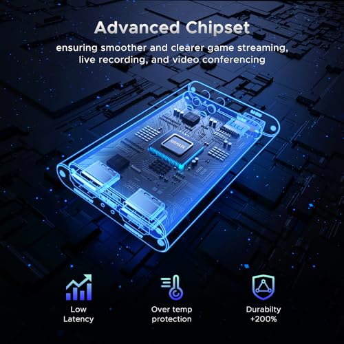 XIIXMASK Video Capture Card - USB 3.0 4K HDMI Loop-Out, 1080P 60FPS/2K 30FPS Game Capture for PS5/Switch/PC/OBS (Black) - Image 4