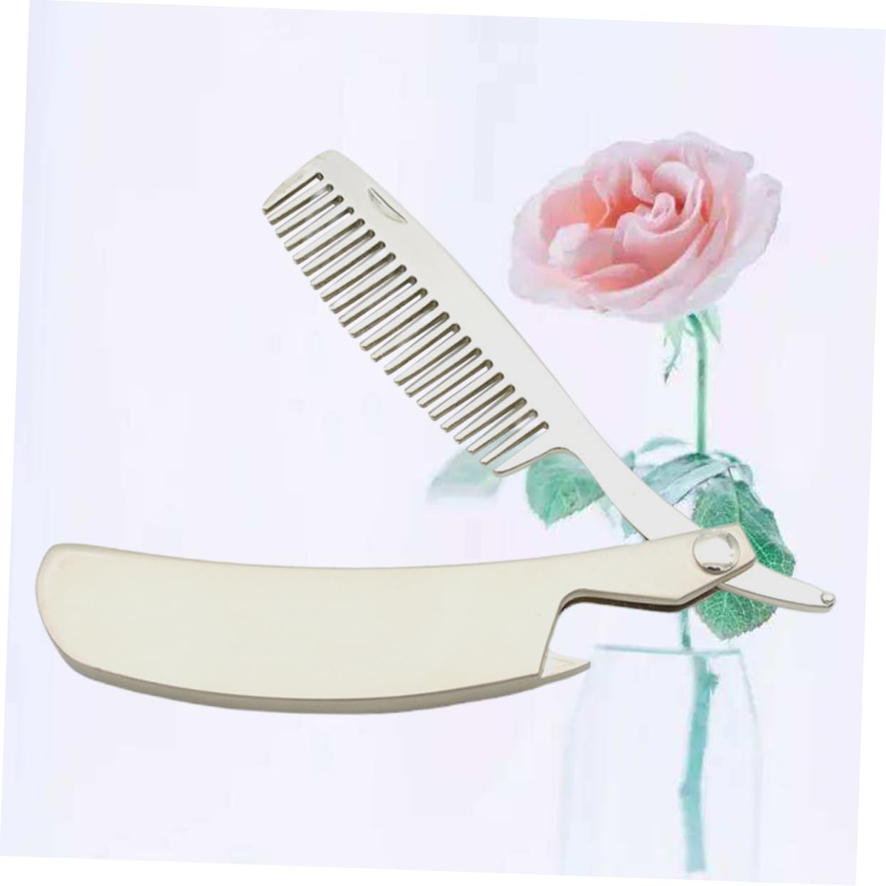 VALICLUD Men's Comb Portable Folding Beard Comb Hair Styling Tool Massage Static- for Men