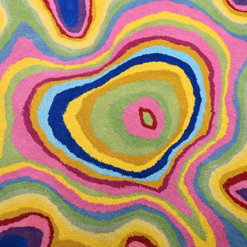 Image of Hand Made Tufted Carpet Premium Wool Abstract Irregular Design Non Slip Area Rug for Living Room Weight- |60 Pound|Size-9x12 Feet (108x144 Inch)