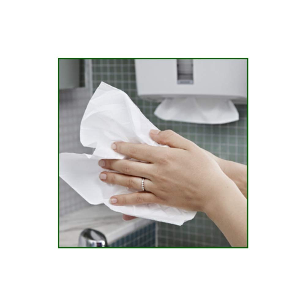 GLOBAL HYGIENE Essuie Mains Enchevêtrés Papier Pliage en W - 3125 Feuilles - 30 x 21 cm - 25 Recharges de 125 Formats