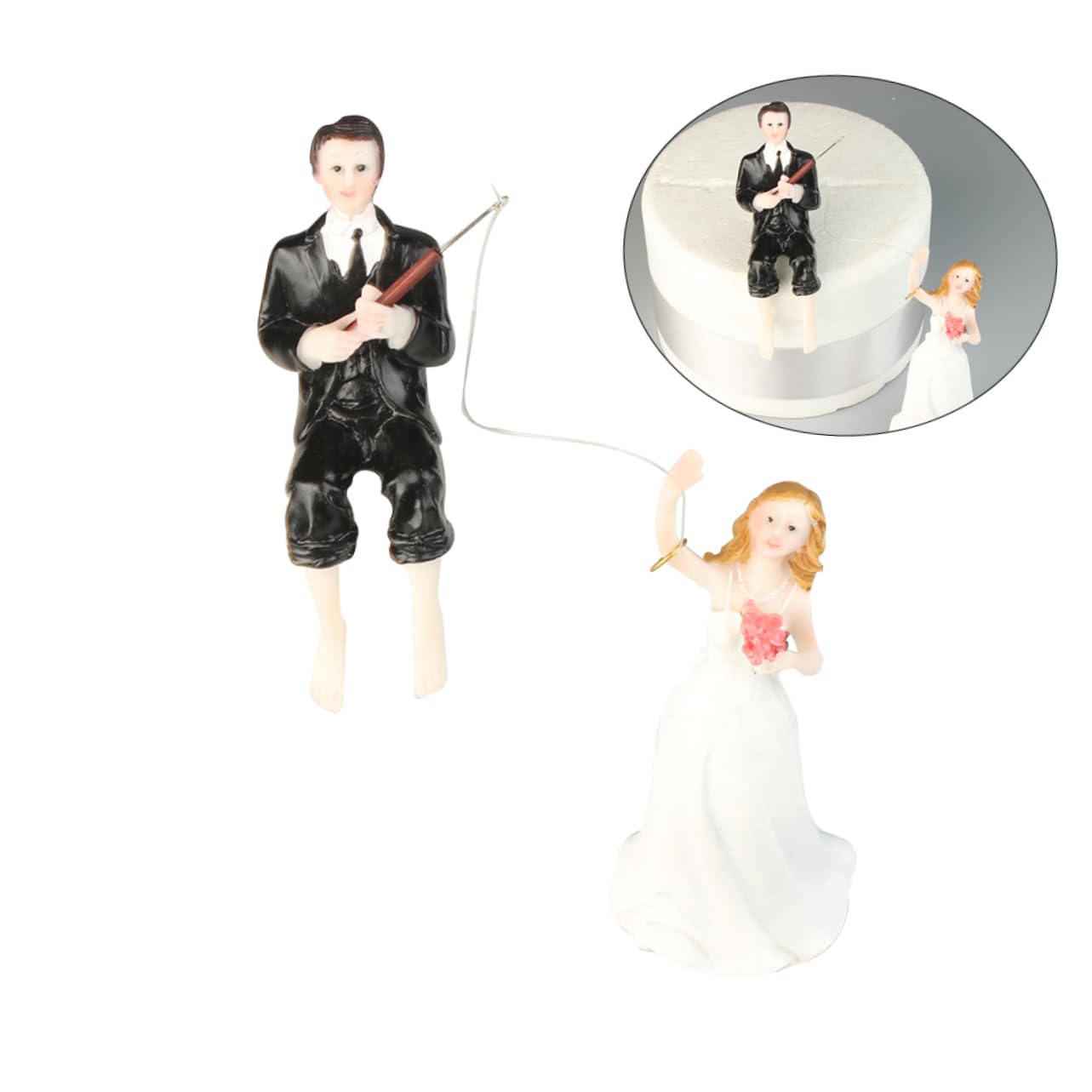 STOBAZA 2stücke Romantische Hochzeits-tortenfigur Braut Und Bräutigam Aus Hochwertigem Harz Kuss-design Dekoration Für Hochzeiten Und Jubiläen