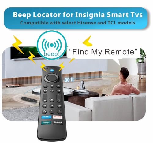 Image of Replacement for Insignia TV Remote 2026-2020 Toshiba Hisense TCL Smart TVs | Universal TV Remote, Remote Finder, Google, Smooth feel, Premium, old Insignia-LED-LCD HDTV