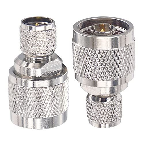 Adaptador coaxial N Macho a Mini UHF Macho 2 piezas miniatura 2