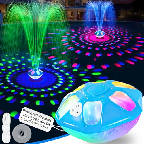 2026 Upgraded Pool Fountain,9000mah Rechargeable...