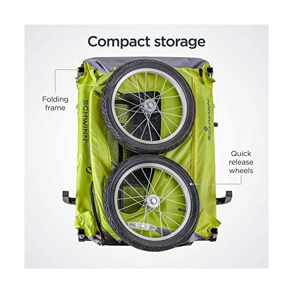 Schwinn Rascal Bike Pet Trailer, for Small and Large Dogs, Large, Grey – Bild 7