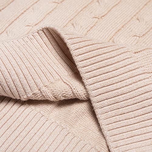 Image of Kid Nation Boys Sweater Cotton Quarter Zip Sweater Kids Cable Knit Pullover | Casual 1 /4 Zip Sweater for Child 3-14 Years (Previously Amazon Essentials)