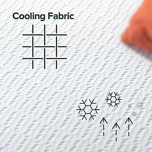 Image of ZINUS 2 Inch Ultra Cooling Gel Memory Foam Mattress Topper with Cooling Cover, CertiPUR-US Certified, Queen, White