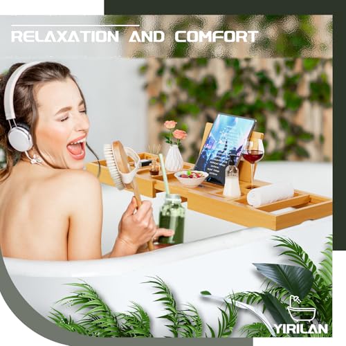 Premium Bathtub Tray Caddy, Expandable Bath Tray, Unique House Warming Gifts, New Home, Anniversary and Wedding Gifts for Couple, Bridal Shower Gift for Women - Image 6