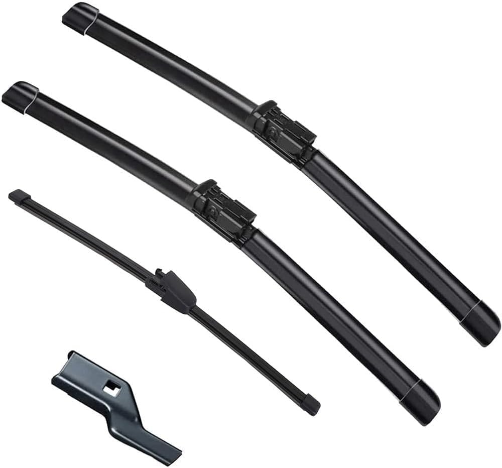 liuhuiffac Wiper Blade Set Front & Rear for VW Caddy 2008-2014 | All Weather Windscreen Wiper Blades Replacement | with Specific Fitment | Pack of 3 (RHD)