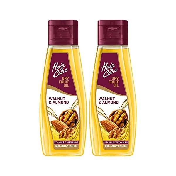 Hair & Care Dry Fruit Oil with Walnuts, Almonds & Vitamin E| Reduce Hairfall |Stronger & Silkier Hair | 500 ml (Pack of 2)