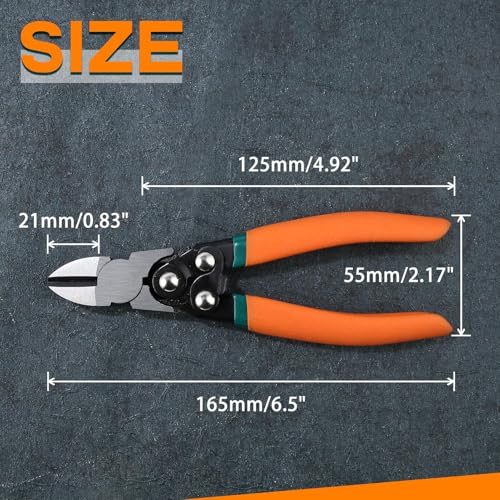 Speedwox CADC-1611-FBA Compound Action Diagonal Cutters 6.5-Inch Wire Cutters Side Cutters Pliers Diagonal Cutting Pliers Flush Cut Pliers Wire Cutter Pliers Reduce Effort Plastic Nippers Precision Side Cutting thumb #3