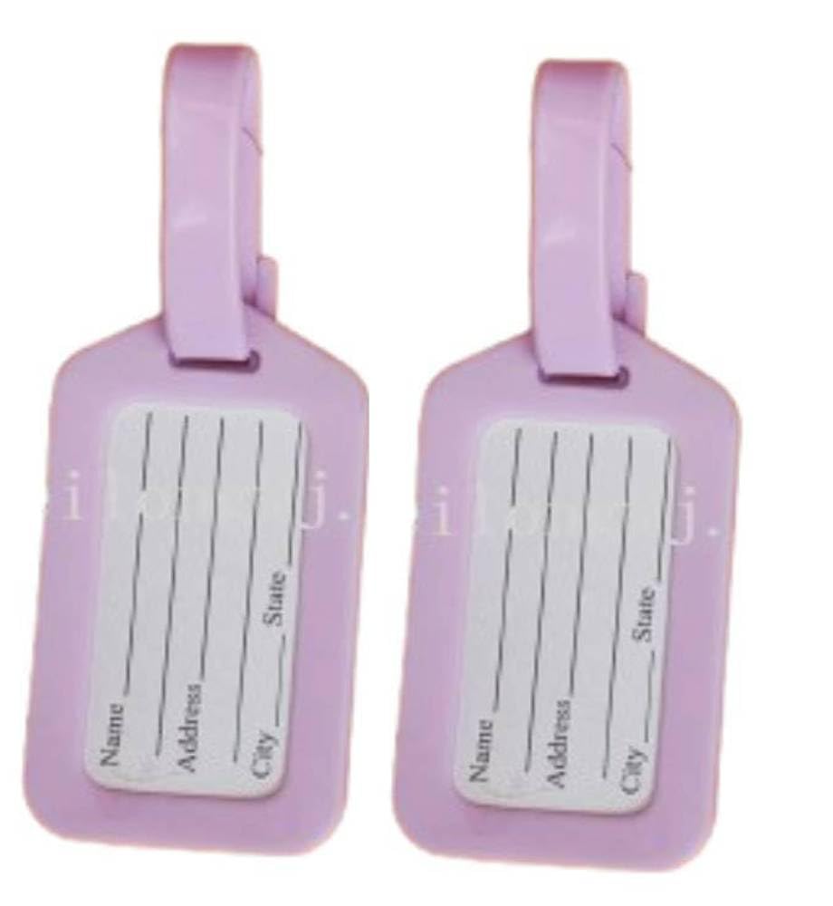 Luggage Tags with Strap (Purple Colour, Pack of 2) - for Travel Suitcases, School Bags for Easily Identification of Bags-picture-49
