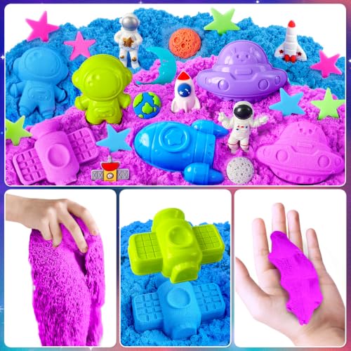 Image of Sensory Bin Space Kit with Sensory Sand | Play Sand, Pretend Play Beach Toy, Sandbox for Girls and Boys