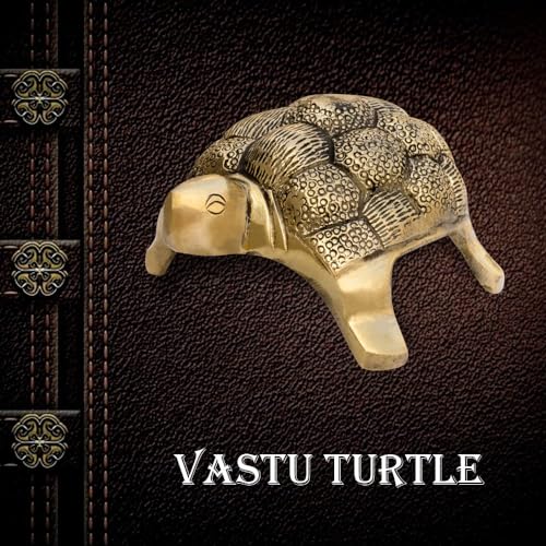 Image of Brass Vaastu Tortoise | Weight - 590 Gram Approx | Turtle | Feng Shui | Vastu Shastra Remedies | Home Decor | Turtle for Good Luck | Pack of 1