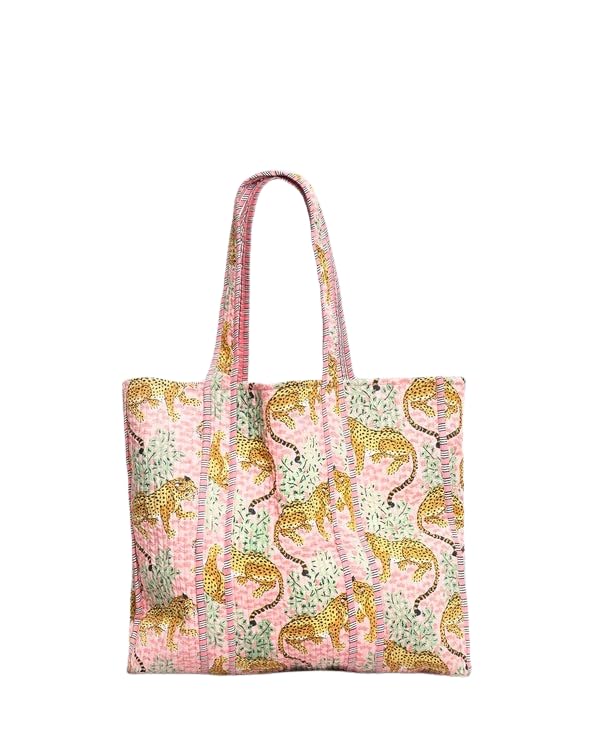 Image of Women's 100% Cotton Lightweight Shoulder Tote Bag with Interior Poeckt Casual Handbag for Women