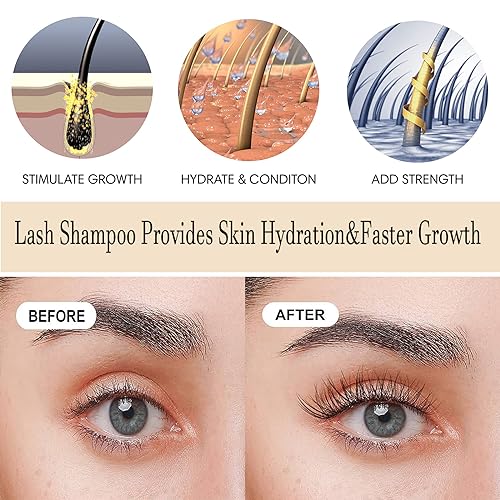 Nicmeetu 2.0 100Ml Lash Shampoo For Lash Extensions.Gentle Eyelash Cleanser 1 Pcs Usb Lash Fan 50 Pcs Eyelash Brushes 100 Pcs Micro Brush 2 Pcs Lash Shampoo Brush 2 Pcs Compressed Sponge And Rinse Bottle thumb #3