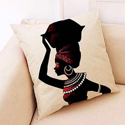 Sonojie Home Decor Cushion Cover Beautiful African Women With Colourful Hair Pillowcase Home Garden Sofa Car Bedroom Throw Pillow Covers Cover