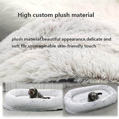 Large Cama de Espuma viscoelástica for Perros, 185*120*30cm, Cama ortopédica for Perros, cojin gato, Cama gigante for perros for humanos y mascotas, sofá con Funda extraíble Lavable ( Color : Brown , - imagen 4