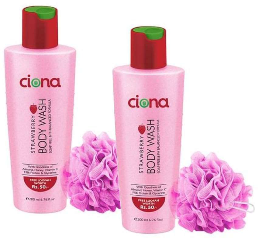 ANISH Ny-sa Strawberry Body Wash (200 ml) – pH Balanced (Pack of 2)
