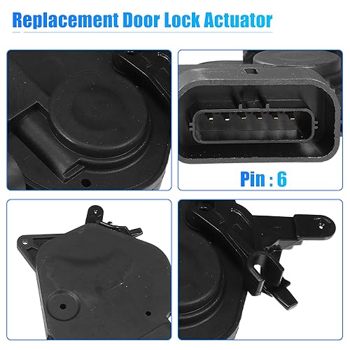 Image of uxcell 4 Pcs Front Rear Left Right Side Door Lock Actuator Motor No.69120-42080 /69110-42120 /69120-12080 /69110-12080 for Toyota RAV4 2000-2005