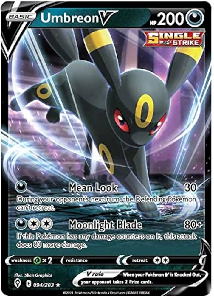 Umbreon V 094/203 Ultra rzadka karta Pokemon (SWSH Evolving