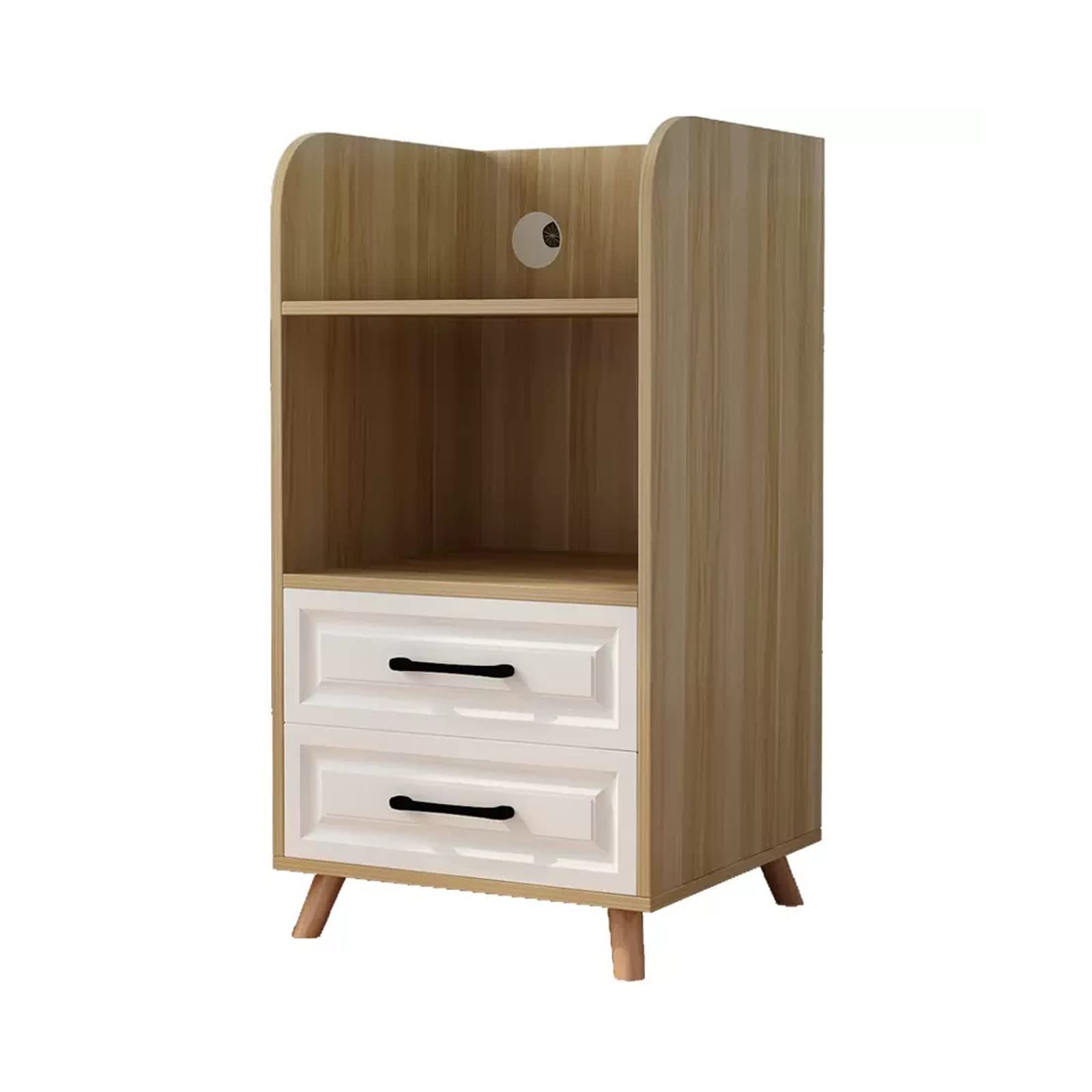 Stampante Piedistallo Supporto for stampante a 4 livelli con 2 cassetti scorrevoli, organizer multiuso in legno for fax, scanner, file, libri