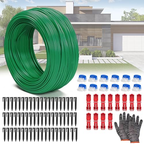 Cable delimitador para Robot cortacésped, 100 m Cable para Robot cortacésped Ø 2,7 mm, Cable para cortacésped de Cobre galvanizado, Compatible con Gardena, Bosch, Husqvarna, Worx, Honda y Robomow