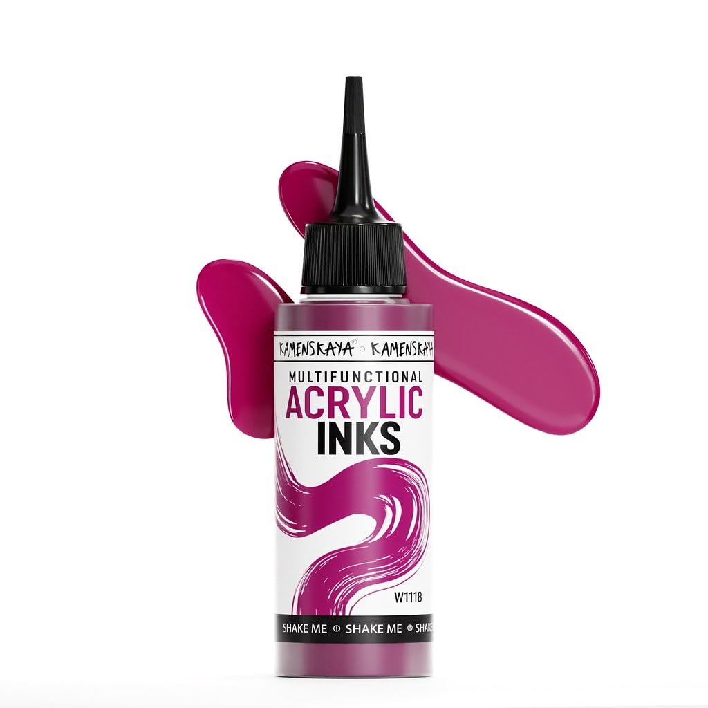 KAMENSKAYA Acrylic Inks for Artists - 'Magenta' Acrylic Ink, 3.38 Fl Oz (100 ml) — image 1