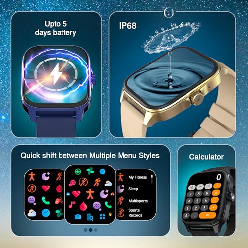 Fastrack New Astor FS1 PRO Smart Watch, Large Super AMOLED Display (1.97