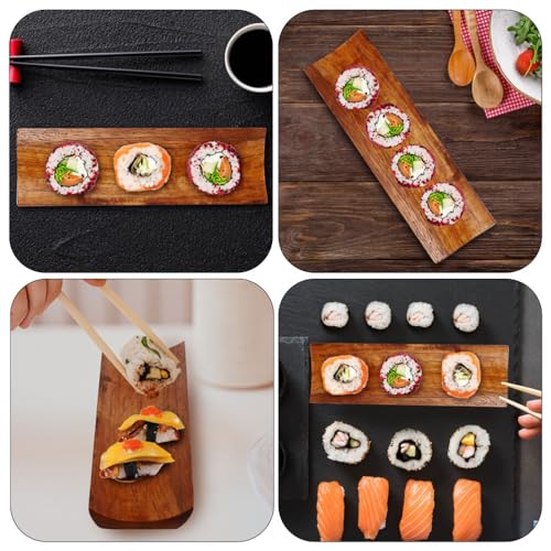 Platos para servir sushi madera 2 piezas CALLARON miniatura 6