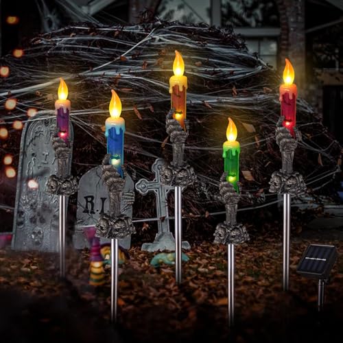 ILLUMINEW Halloween Decorations Outdoor, Solar Pathway Lights, 10 Pack - image 7
