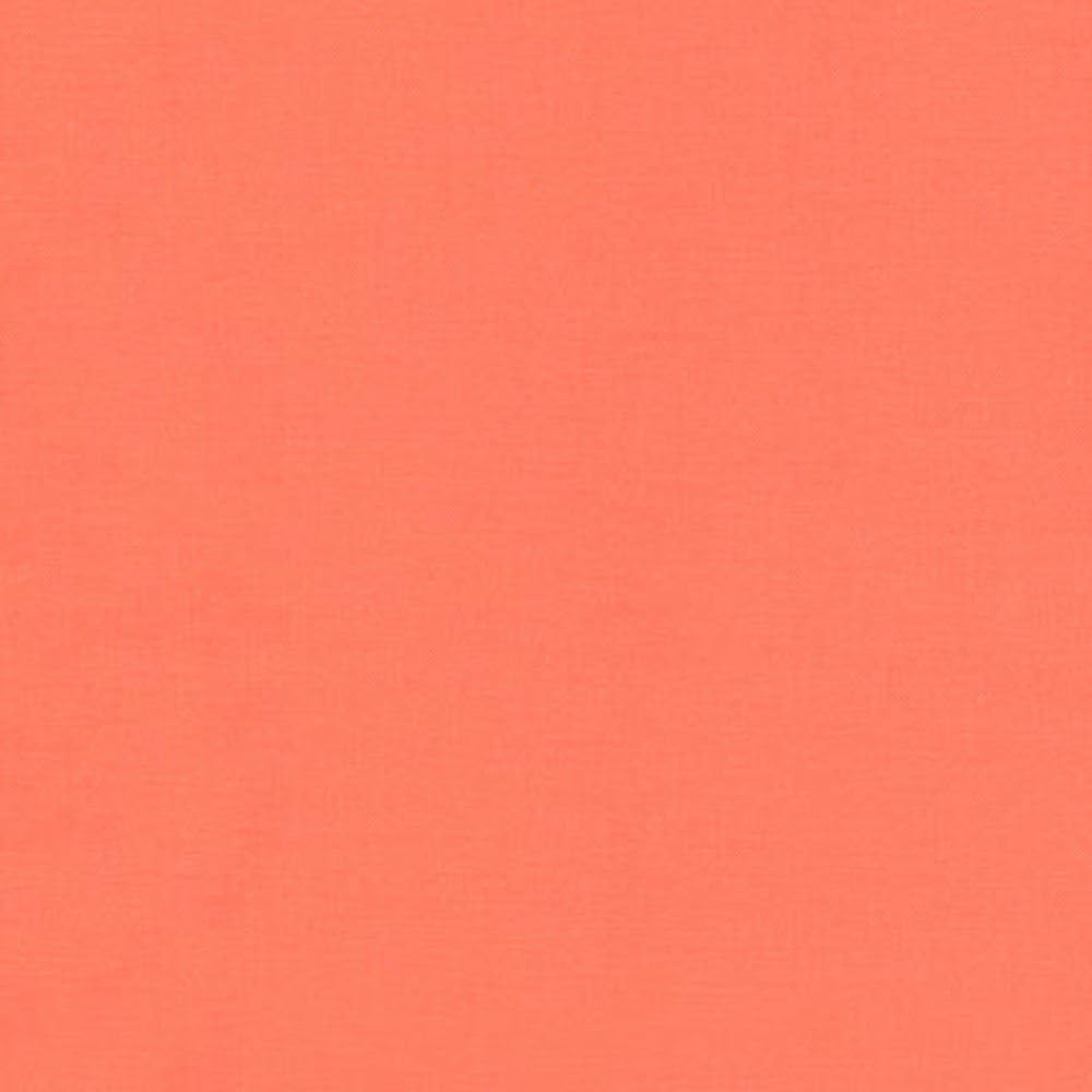 ROBERT KAUFMAN KONA Cotton Solid Orange-Amber by The 1/2 Yard (Nectarine)