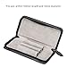 Lanxivi Genuine Leather Fountain Pen Case 3 Divided Slots Black Color, Zippered Pen Case Pouch, Handmade Display Holder for Rollerball Pen