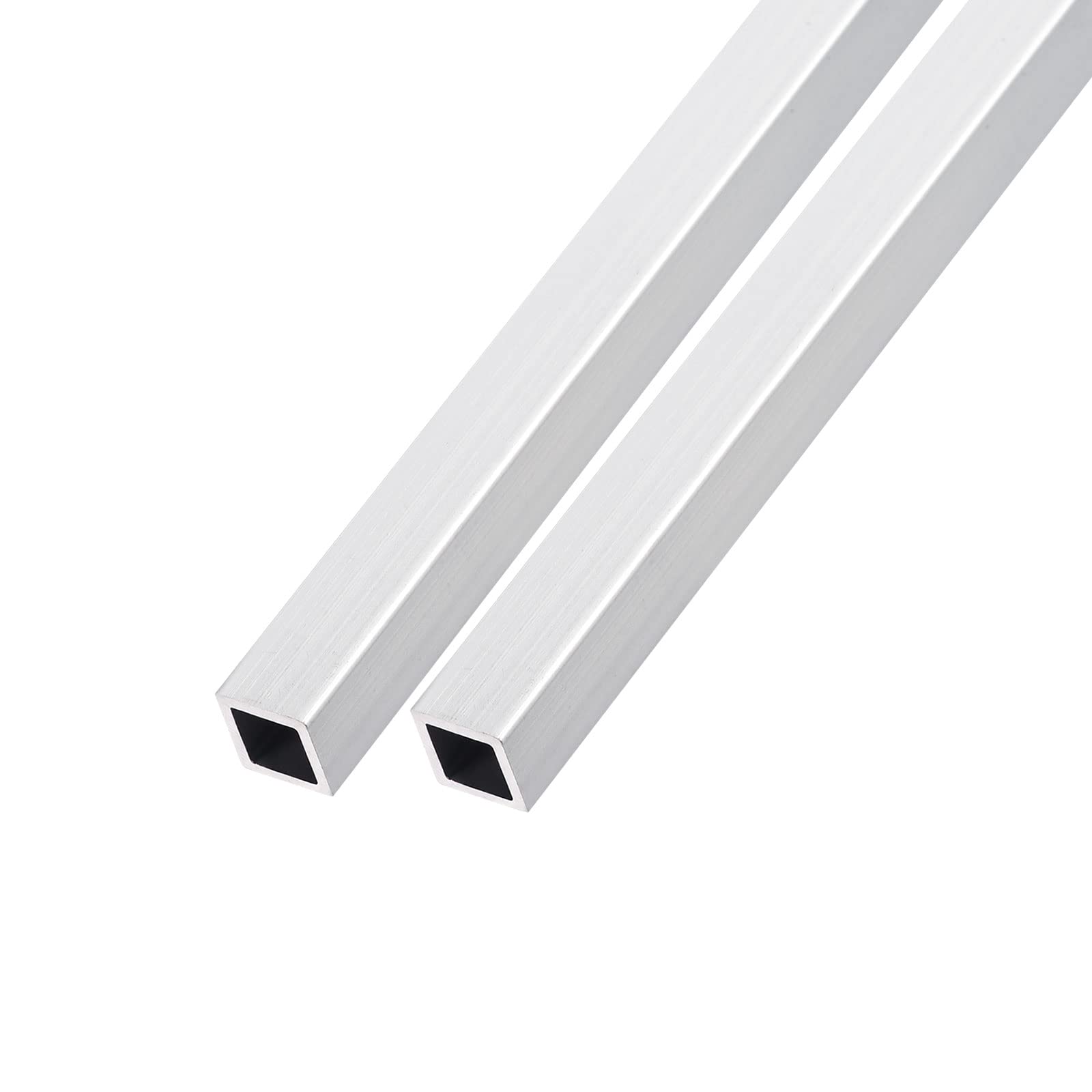 METALLIXITY Square Aluminum Tube (12mm x 12mm x 1mm x 200mm) 2Pcs, 6063 Aluminum Tubing - for Home Furnishing, Machinery
