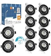 Faretti LED Incasso Dimmerabili Wowatt - 12 Pezzi Nero, 3000K, 5W - Foto 9