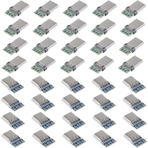 Connecteur USB C mâle femelle pour réparer un port cassé lot de 40 pièces soudure PCB 24P