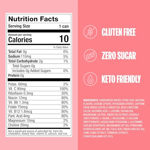 Zoa H-899 Zero Sugar Energy Drinks, White Peach - Sugar Free With Electrolytes, Healthy Vitamin C thumb #3