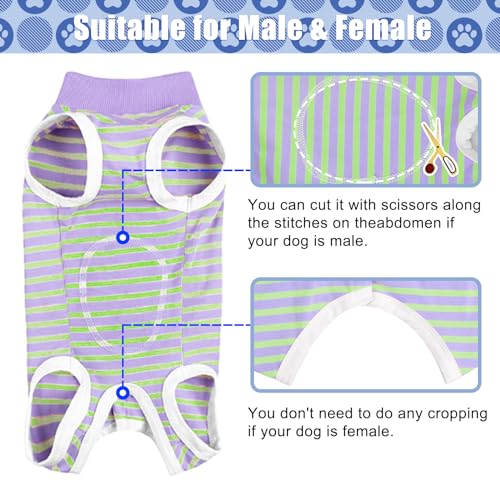Image of FEimaX Dog Surgery Recovery Suit Female and Male Spay with Pee Hole, Pet Body Suits for Puppy After Spayed, Neuter Surgical Onesie for Small and Medium Dogs Cats, Alternative Bandages E-Collar & Cone