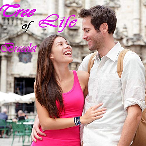 image for Desimtion Blue Leather Bohemian Wrap Bracelets for Women Boho Buckle S