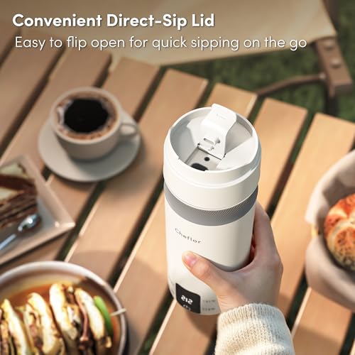Tetera eléctrica portátil Cheflor 450ml con control de temperatura miniatura 5