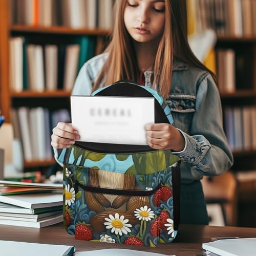 Cute Cartoon Otter Backpack for Girls Boys Sturdy Lightweight Comfy 17 Inch School Backpack Kids Cute Animal School Bag with Front Pocket4