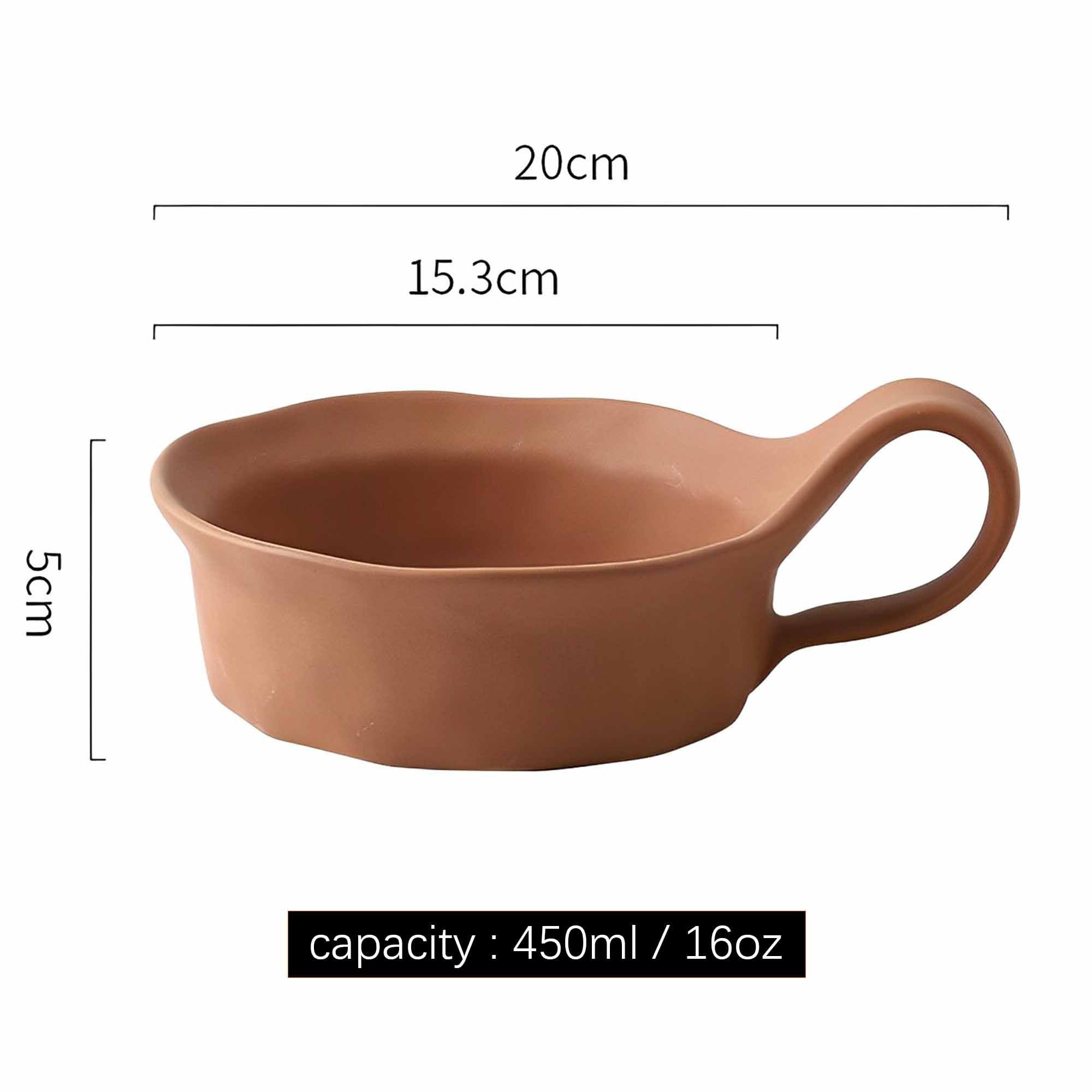 Taza de sopa con asa, tazón de sopa para microondas, taza de sopa de cerámica, cuenco de desayuno, taza de caldo (naranja, 16 onzas)