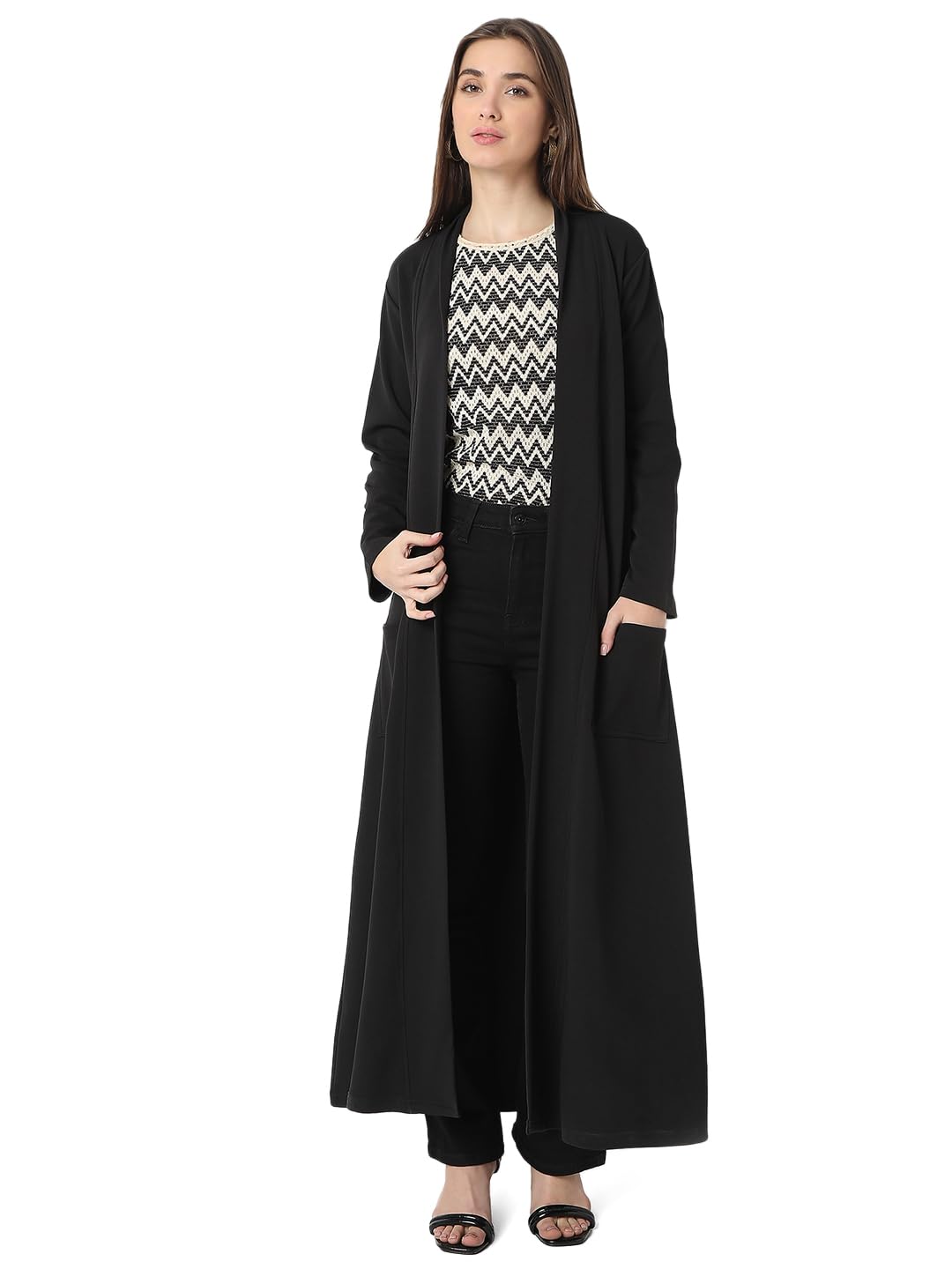 smarty pants women's cotton lycra open front trench jacket.-picture-52